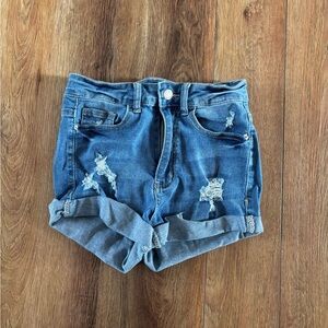 Distressed Denim Women Shorts